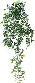 JTgugu Artificial Potted Plants Potted Hanging Fake Plants Artificial Trailing Plants Outdoors Indoors in Pots for Bedroom Living Room Garden Front Porch Table Shelf Wall Decoration