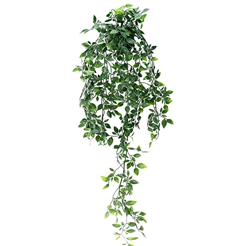 JTgugu Plantes Artificielles Tombantes en Pot Plantes Vertes à Suspendre Intérieur et Extérieur pour Salon Appartement Salle de Bain Cuisine Balcon ou Décoration Murale Fête de Mariage Jardin Cover