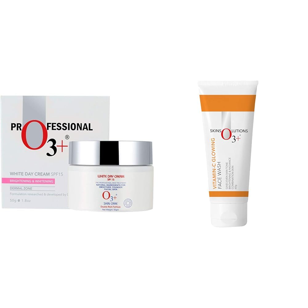 O3+ SPF 15 Day Cream Sun Protection Formula for Normal to Dry & O3+ Vitamin C Face Wash Glow For Daily Brightening & Gentle Cleansing 60g Combo-image-10
