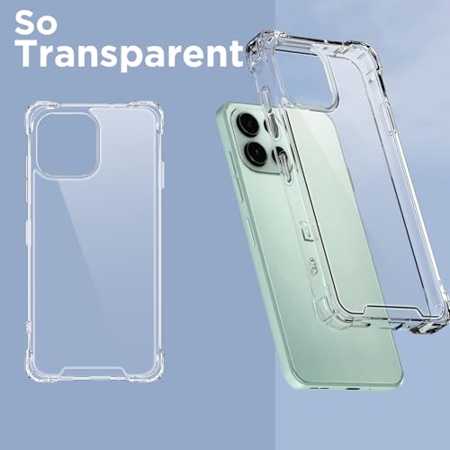 Image of Pikkme Back Cover for OnePlus Nord 6 5G PC + TPU Clear Transparent Raised Edges Shockproof Protective Phone Bumper Case(Transparent)