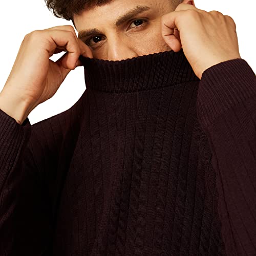Image of Kvetoo Men High Neck Full Sleeve Winter Woolen Sweater