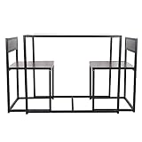 【Fácil de Mantener】Este juego de mesa de comedor con 2 sillas, de superficie lisa, te permite limpiarlo fácilmente con un paño húmedo. Y con el marco de metal tubular, le ofrece una estructura sólida y una gran capacidad de carga.