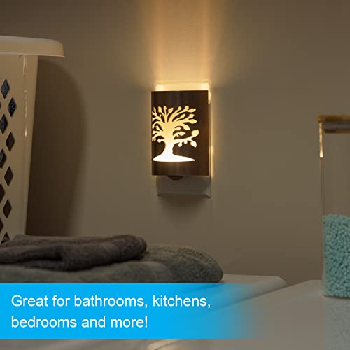 Ge Coverlite Led Night Light, Decorative, Plug-In, Smart Dusk-To-Dawn Sensor, Home Décor, Ideal For Bedroom, Bathroom, Kitchen, Hallway, 1 Pack, 29846, Oil Rubbed Bronze | Tree Of Life #TOP5