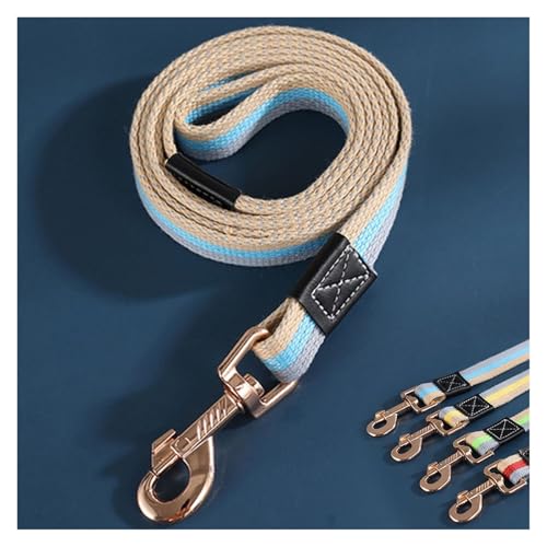 Corde de traction chien en nylon jaune à sangle large ultra résistante - 8