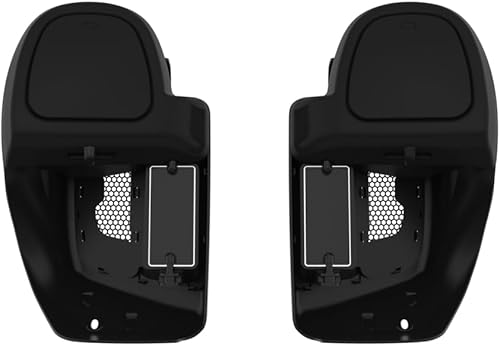 Miniatura 6 de Moto Onfire Guantera de carenados de pierna inferior para Harley Touring 2014+, Vivid Black Lowers calentadores de pies, Negro (Vivid Black)