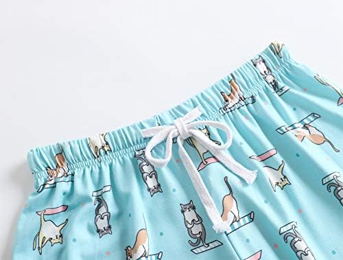 Vista 5 de HONG HUI Conjunto de pijama capri para mujer, talla grande, camiseta de dormir con pantalones capri, conjunto de 2 piezas para dormir