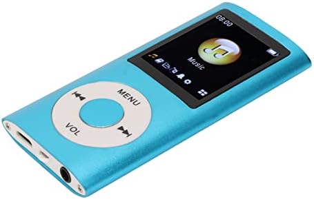 Mp3&Mp4,Mp4 Player Stylish Multifunctional Lossless Sound Slim 1.8 Inch LCD Screen Portable Mp4 Music Playerportable Audio & Video Blue