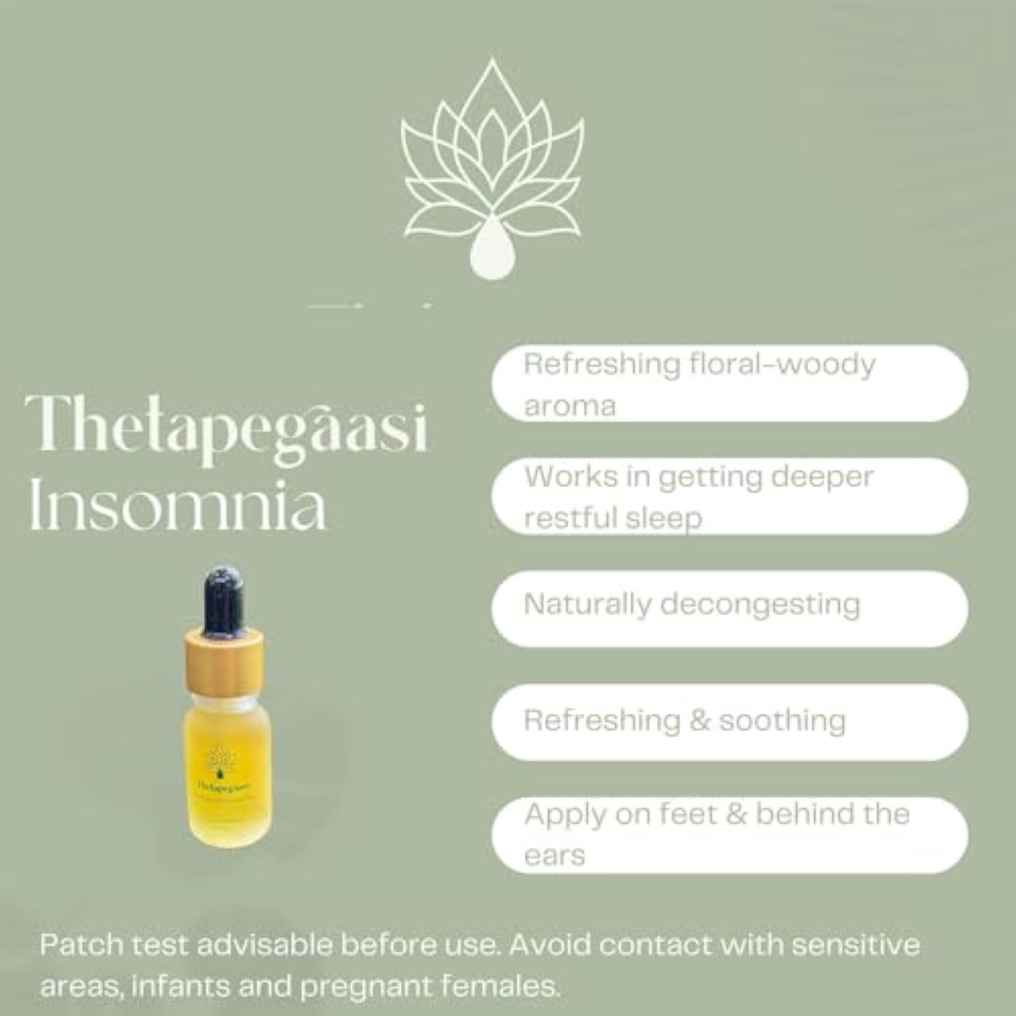 100% Natural & Pure Theta Blend for Insomnia, 8ML