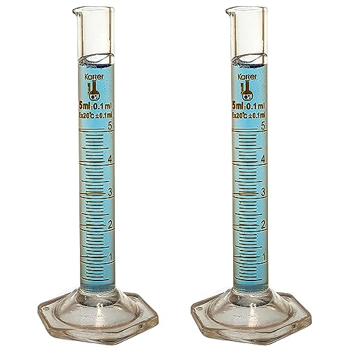 Cylindres gradués en verre borosilicate 5 ml Karter Scientific 246D7