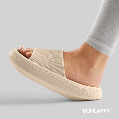 SCHLAPPY™ Originele badschoenen voor dames en heren, badslippers en wolkenschoenen, 100% plasticvrij, waterdicht en antislip, munt, 36/37 EU