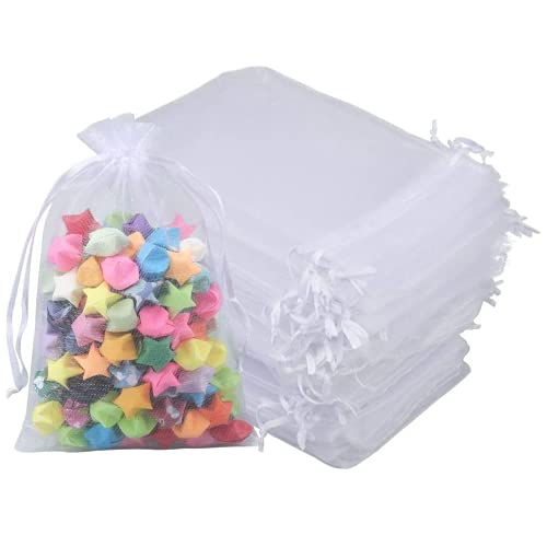 Organzasäckchen 50 pcs Gift Bags Schmuckbeutel Kordelzug Organza Bag Geschenkbeutel Klein zum Befüllen Für Festival süßigkeiten Party Und Hochzeit Beutel Lavender Bags(15x20)