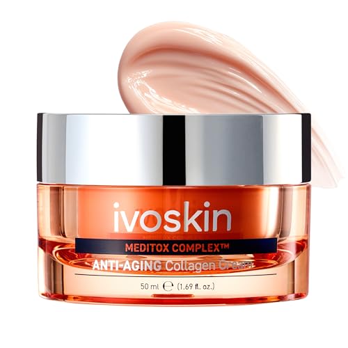 IVOSKIN Collagen Neck Cream with Retinol & Multi Peptides, Firming & Tightening Moisturizer for Fine Lines, Décolleté, Sagging Skin, Korean Skincare, 1.69 fl oz (50 ml)