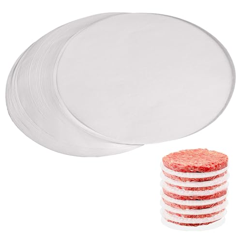 200Pcs 6 Inch Baking Parchment Circles, Heavy Greaseproof Burger Patty Non-Stick Parchment Paper Rounds Rounds Cake Tin Liners for Baking Easy to Demold, Waterproof
