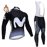 CHHBS Pro Team Maillot Ciclismo Hombre Polar Polar Invierno,Ropa Ciclismo de Manga Larga para Hombre MTB