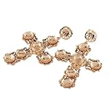 ABOOFAN Pendientes de Cruz Dorados para Mujer, Largos y Duraderos, de Aleación Elegante, Perfectos Conjunto Casual o Salir