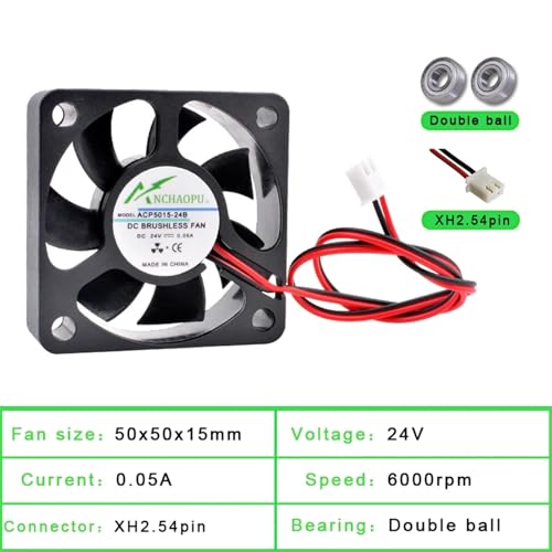 Ventilateur 50mm 24V Double Ball refroidissement silencieux de châssis - 3