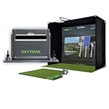 SkyTrak ST+ Golf Simulator – Ultimate Studio Package | Home Golf Simulator with Launch Monitor, Mat, Net & Screen (12')