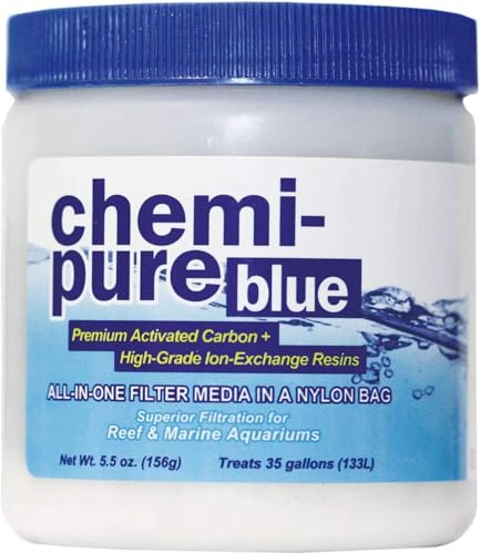 Image of Boyd Chemi‑Pure Blue 5.5 oz Aquarium Filtration Media Premium Extruded Carbon + Ion‑Exchange Resins in Nylon Bag Clears Toxins, Phosphates & Metals