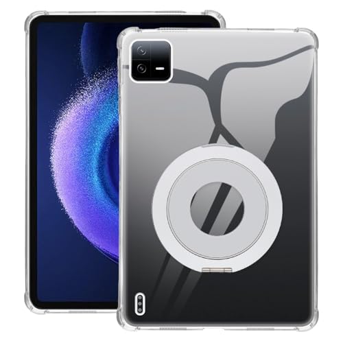 Coque Xiaomi Pad 6 Pro 11.0 2023 avec support de bureau transparent et argenté