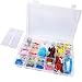 Lasten Plastic Jewelry Organizer, 36 Grid Adjustable Storage Box, Clear Jewelry Box, Pill Organizer Container, Bead Storage Container, Hard Plastic small Tool Storage Organizer with Removable Divider
