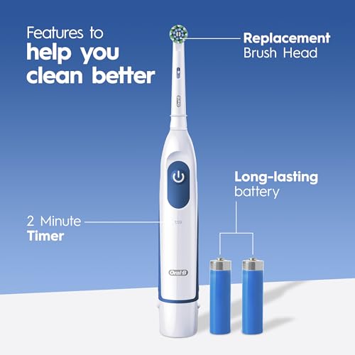 Image of Oral-B Pro 100 3D White, Battery Toothbrush, White
