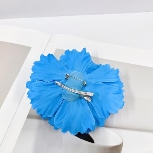 Image of Peony Fabric Flower Brooches Oversize Lapel Pins Extra Big Brooch Delicate Dancing Party Prom Wedding Charm Banquet Dress Suit Guest Corsage Accessories Gifts Dancer Large Hairpin Clip 110mm