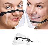 N / A M_ascarillas de Protección Transparente 𝐌𝐚𝐬𝐜𝐚𝐫𝐢𝐥𝐥𝐚𝐬 Higiénicas Lavables Reutilizable Mascaril1as de Plástico