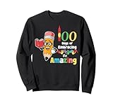 100 days of school - libro a matita per insegnanti, impronte di mani, arcobaleno felpa