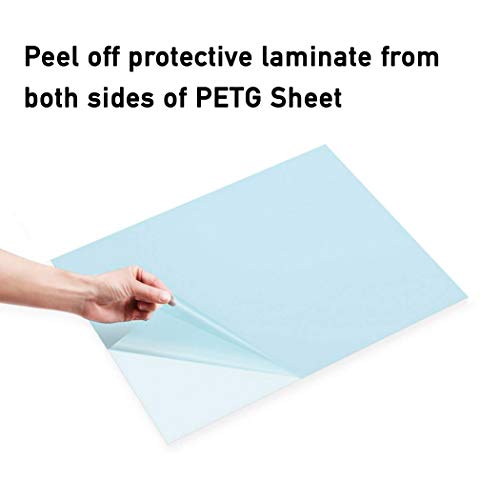 Calpalmy 10 Pack Of 8X10 Inch Pet Sheet/Plexiglass Panels 0.04 Inch Thick; Use For Crafting Projects, Picture Frames, Cricut Cutting And More; Protective Film To Ensure Scratch And Damage Free Sheets thumb #3
