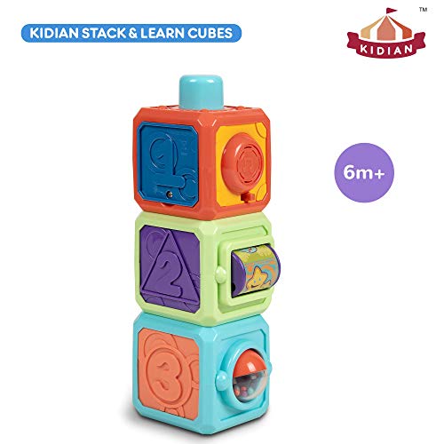image for Kidian Stacking Toys – Stack & Learn Cubes, Stacking Blocks for Todd