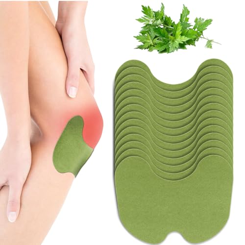 Patch Chauffant Genou pour Corps, 50 Patchs à l’Armoise, Auto-adhésifs, Chaleur Apaisante pour Genoux, Dos, Nuque et Muscles