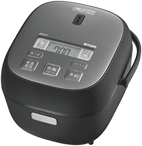 タイガー魔法瓶(TIGER) 炊飯器 3合 一人暮らし用 マイコン 極うまメニュー 冷凍ごはんメニュー 調理メニュー付き 炊きたて メタルブラック JBS-B055KL