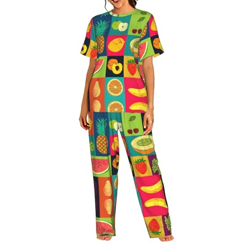 Ensemble de détente femme pyjama confortable manches courtes homewear