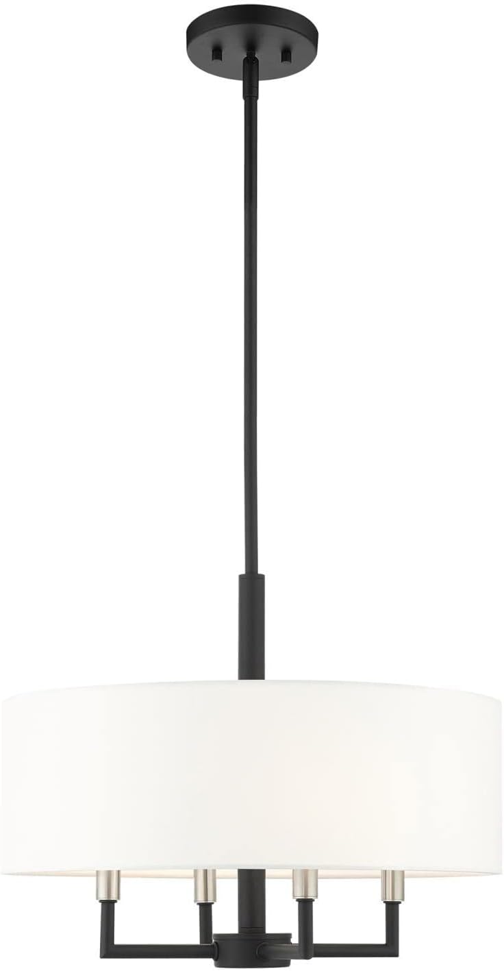 Livex Lighting 4 Light Black Pendant Chandelier