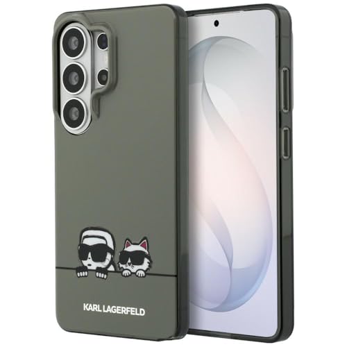 CG MOBILE Karl Lagerfeld IML Guck-Guck Karl & Choupette Coque compatible avec MagSafe pour Samsung Galaxy S26 Ultra (Noir)