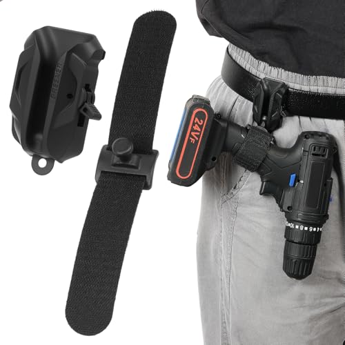 Spider Tool Holster Set, Dual Locking Quick Draw Belt Holster Clip with Strap, Abs Composite Material for Multi Tools, Power Drill, Driver, Flashlight and Saw (01)