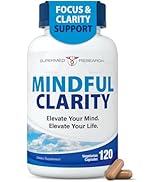 Supermed Research Mental Clarity &amp; Focus Supplement with Bacopa, Rhodiola, Ginkgo Biloba, Huperzi...