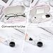 Fintie 2 in 1 Contact Lens Case and Eyeglasses Case, Double Sided Portable Eyeglasses Travel Holder with Built-in Mirror, Tweezer and Contact Lens Solution Bottle Included, Dreamy Marble