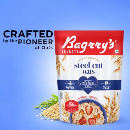 Image of Bagrry's Steel Cut Oats 1.5kg | High in Protein & Fibre | Old-Fashioned Oats | Non-GMO | No Added Sugar | Irish Oats | Weight Management | Regulates Cholesterol | Healthy Breakfast Cereal | No Added Preservatives
