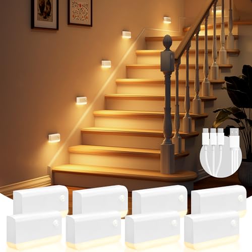 VOLISUN Motion Sensor Rechargeable Night Lights, 3 Modes 3CCT 6Pack,White