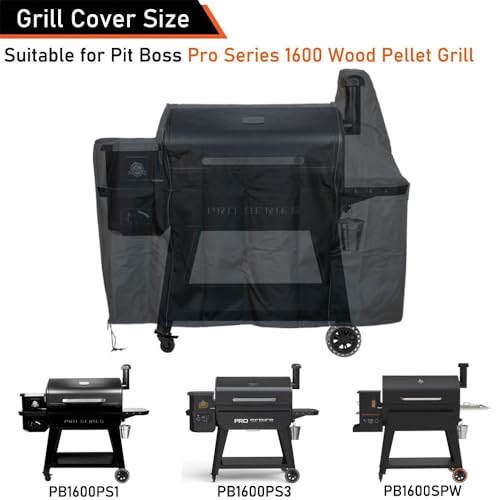 Image of ZJYWSCH Grill Cover for Pit Boss Pro Series 1600 Wood Pellet Grill Smoker PB1600PS1 PB1600PS3 Sportsman 1600 PB1600SPW Heavy Duty Waterproof PitBoss 1600 Grill Cover