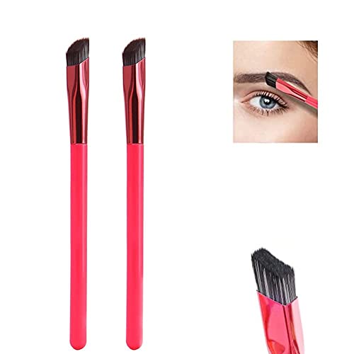 Multi Function Eyebrow Brush,Hair Stroke Brow Brush,Hair Stroke Brow Stamp Brush,4D Hair Stroke Ultra-Thin Brow Brush,Multifunction Angled Square Eyebrow Brush,Multi-function Eyebrow Brush(3pc) Cover