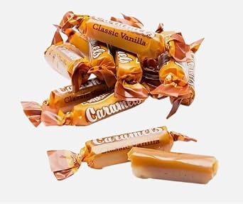Smarty Stop Individually Wrapped Classic Vanilla Caramel Taffies Bite Size Chewy Candy 2 Pound Pack of 1