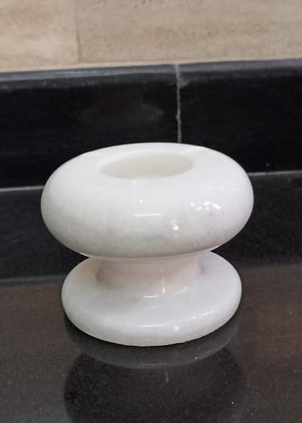 Jaipur Art Exports Handmade Natural Supar White Marble 4 Inch Round Tabletop Ashtray Indoor Outdoor Use Cigarette Cigar Ash Holder Desktop Smoking for Home Or Office Gifts for Men 4 Inch With Stand-image-33