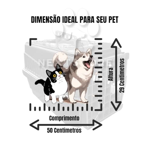 Mec Pet Caixa de Transporte N3 Cachorro Gato Capacidade 10kg - Polipropileno com uma trava (Suporta