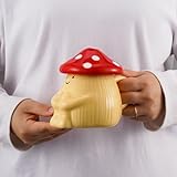 NiHome 16oz/473ml Large Ceramic Mushroom Coffee Mug – Cute Mug for Coffee, Tea, Milk, Juice & More, Fun Mushroom Gifts, Durable & Easy to Clean, Novelty Drinkware Gift for Home, Office, or Desk - Image 4