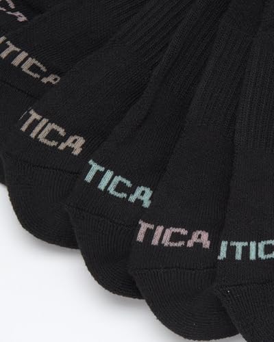 Image of Nautica Womens No Show Socks Moisture Wicking Low Cut Athletic Socks 6 Pack | Moisture Wicking Dri-Motion Fabric, Cushioned Key Areas, Banded Arch Support, No Show Low Cut, Shoe Size 4-10