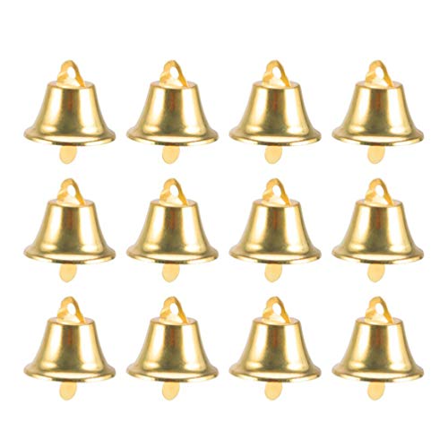 TOYANDONA 120pcs Christmas Jingle Bell Dog Bells Charm Small Jingle Bell Decorative Brass Bells Xmas Belles Charms Small Christmas Bells Jingle Jangle Jewelry Findings Charm Mini Crafts