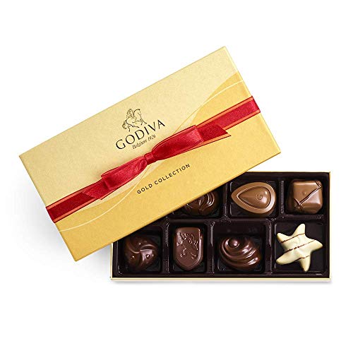 Godiva Chocolatier Valentine's Assorted Chocolate Gold Gift Box, 8-Ct.