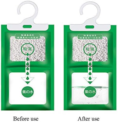 Wardrobe Dehumidifier Hanging Bags Set of 8 - Moisture Absorbers for Home/ Car - Closet Hanging Moisture Bag Anti Damp for Kitchen Bathroom